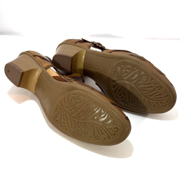 Earth Origins Lynx Brown Leather Mary Jane Heeled Shoes Size 11C Comfort Design - Picture 7 of 7